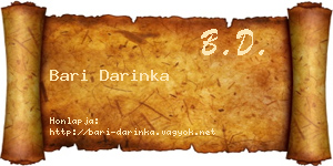 Bari Darinka névjegykártya